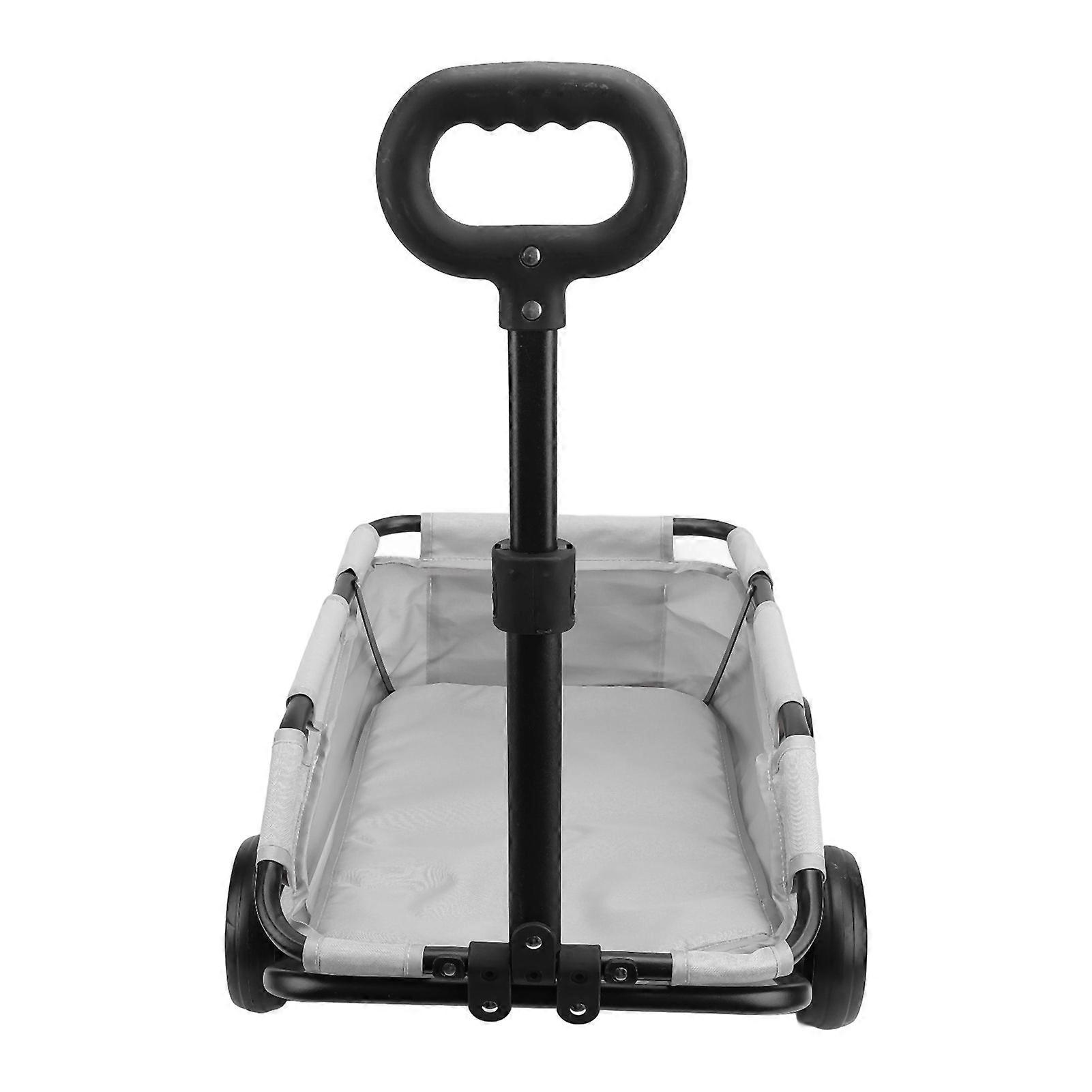 Carbon Steel Dog Stroller, 15.43kg Load Capacity, Lightweight Foldable Pet Travel Cart with Wheels, Grey