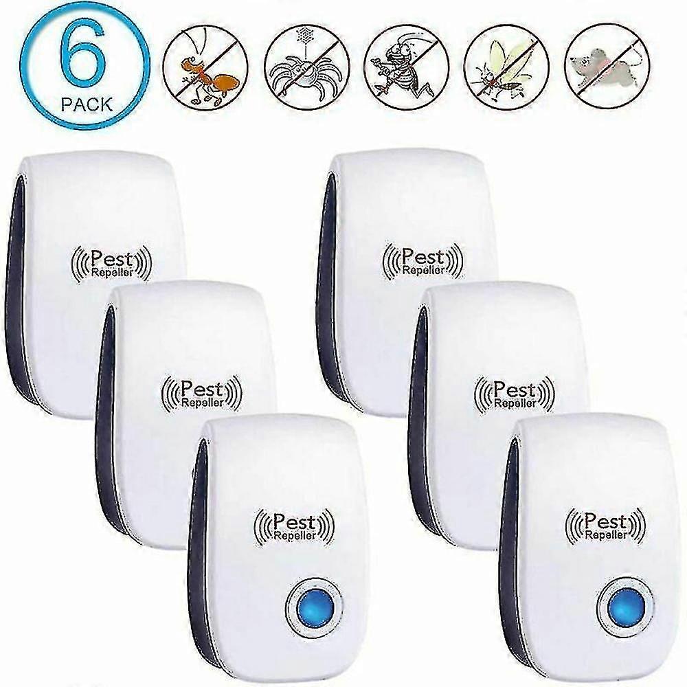 Ultrasonic Pest Repeller, Ultrasonic Rat Repeller, Effectively Repels Rats, 6-Pack