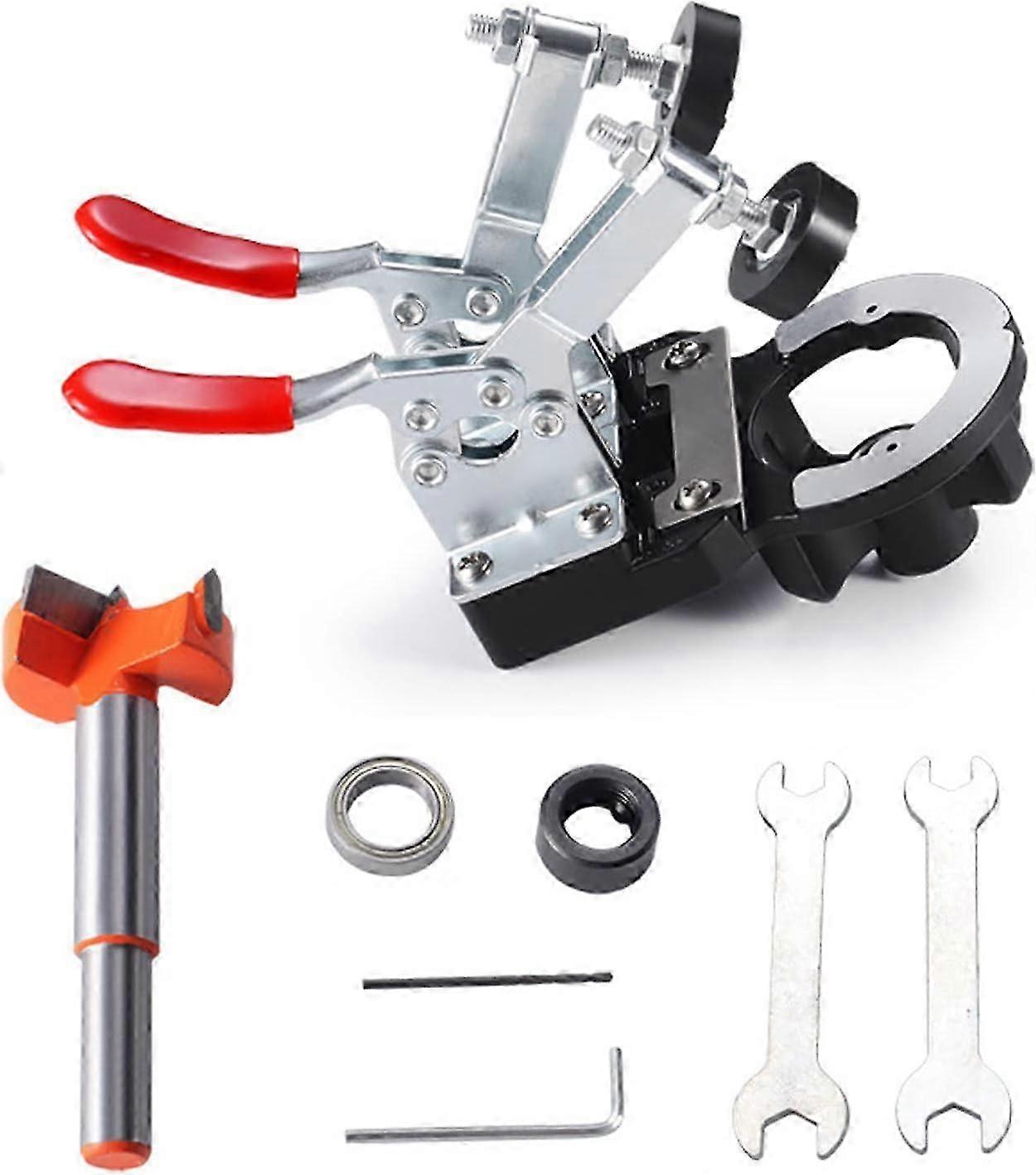 35mm Hinge Jig Double Clamp, Concealed Hinge Jig Drilling Hole Puncher