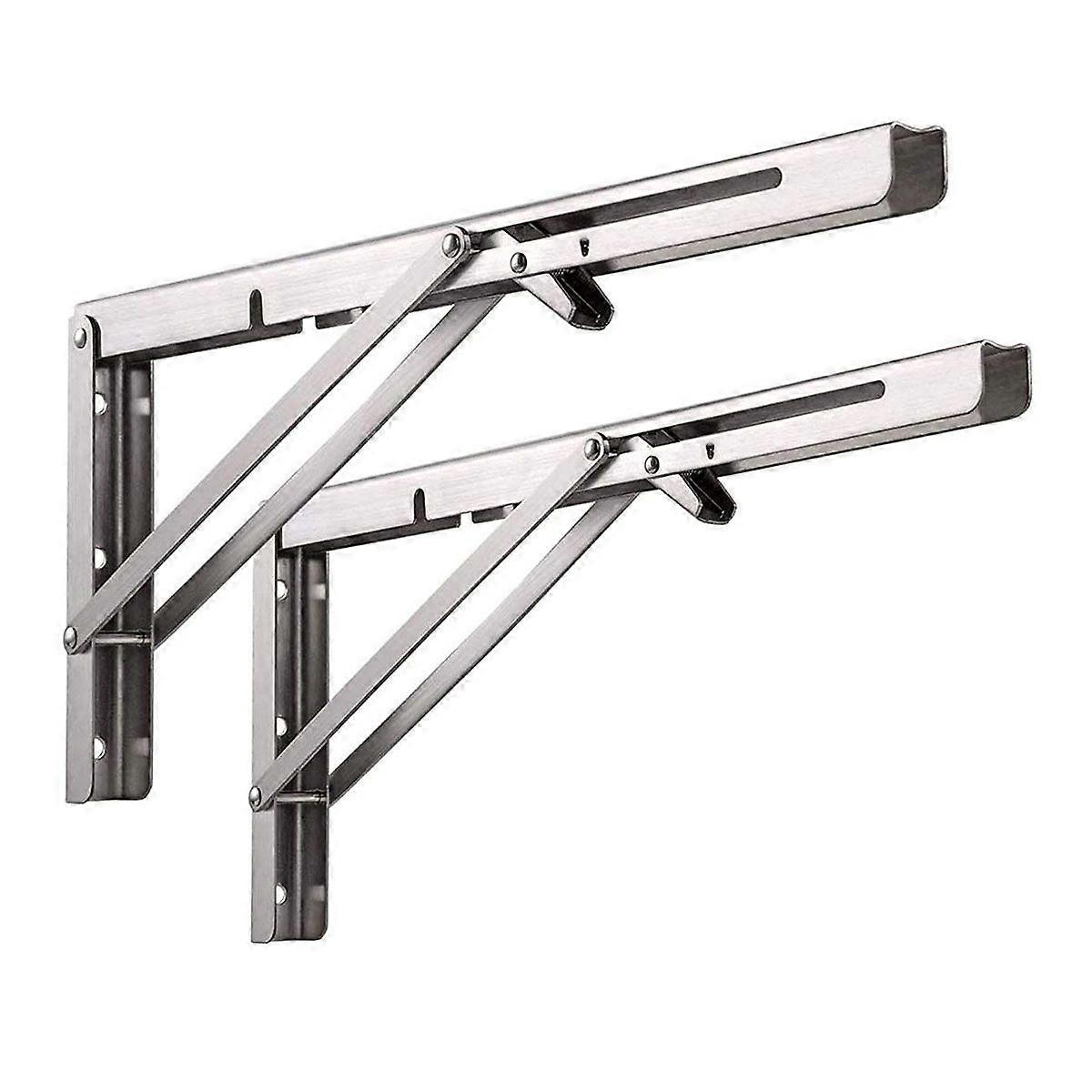 2pcs Bracket Metal Shelf Metal Wall Shelf Stainless Steel Brackets Wall Shelf Brackets Floating Shelf Brackets DIY Shelf Brackets Shelves Metal