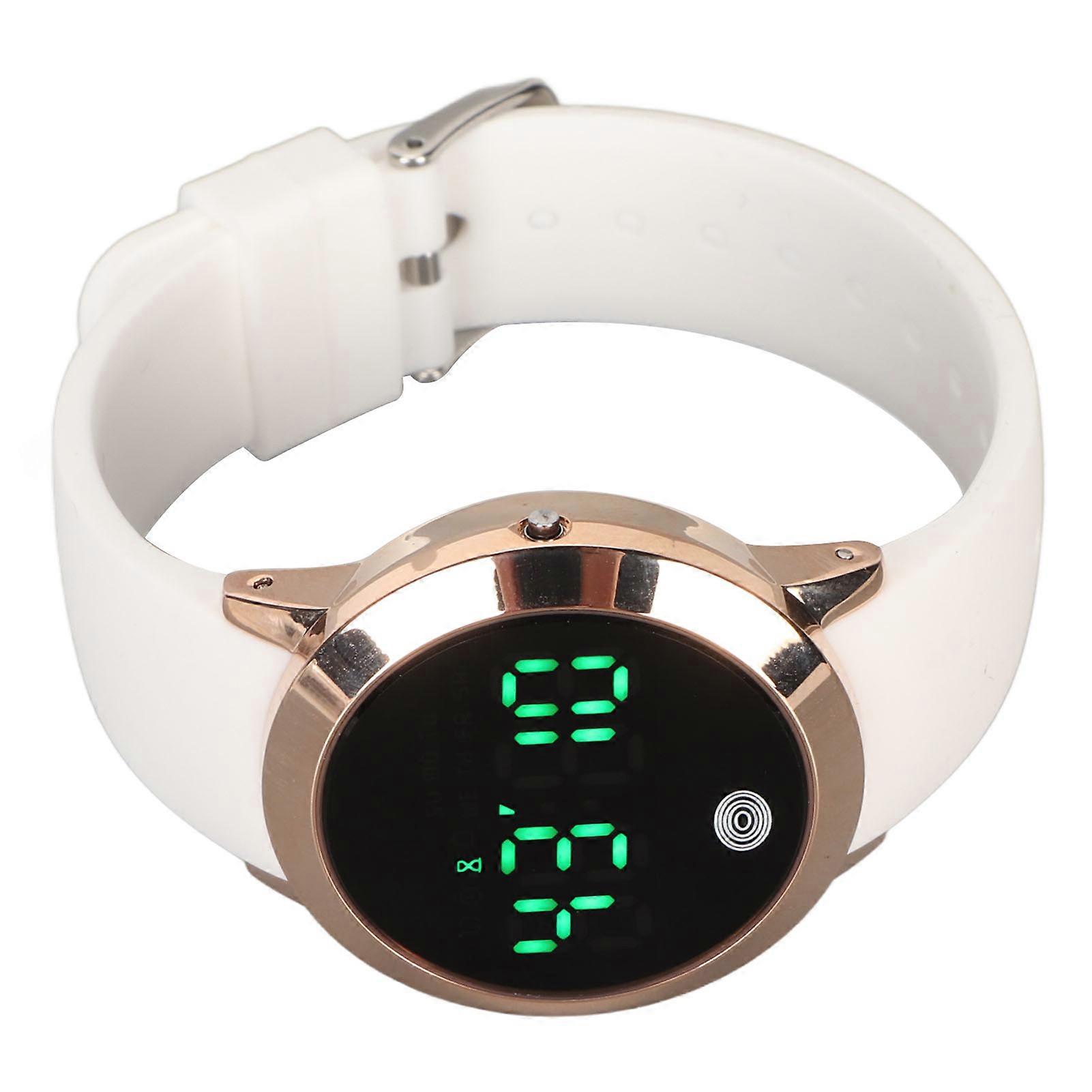 Digital Waterproof Watch: Multifunctional Stylish Color Touch Screen with Countdown Timer in Gold Shell