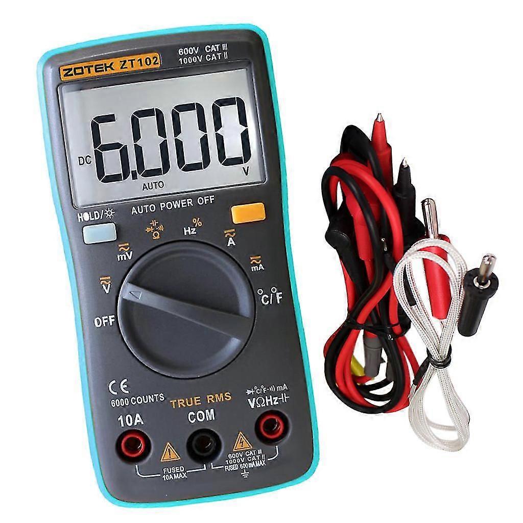Digital Multimeter Trms 6000 Counts Auto Ranging Meter Tester Lcd Display