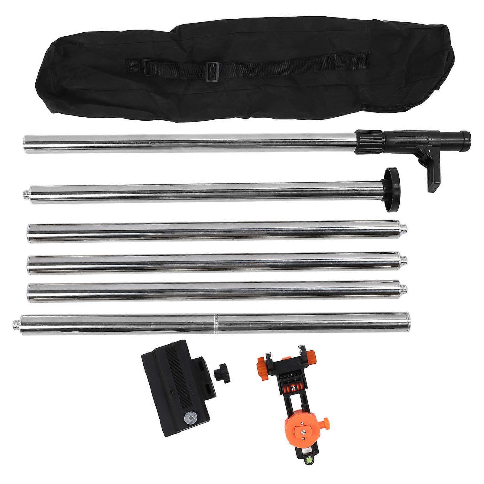 Level Pole 4.8m Adjustable Telescoping Laser Leveling Rod with 6mm 15.2mm Interface for Construction