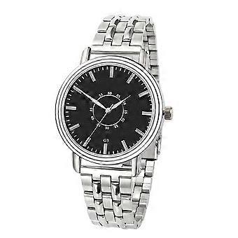 G3-G Män Enkel Casual Mode Klocka Stål Rem Kvarts Klocka Armbandsur (Svart)