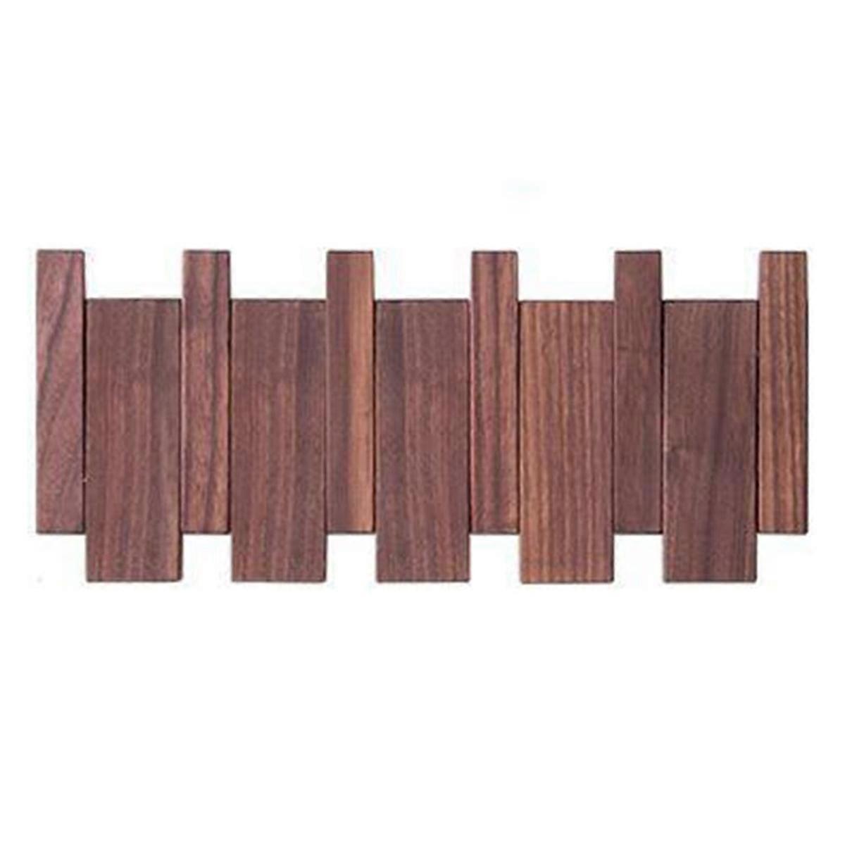 Wall-Mounted Coat Hanger Solid Wood Clothes Hook Door Hanger Coat Rack Home Decoration Walnut 4 Hooks