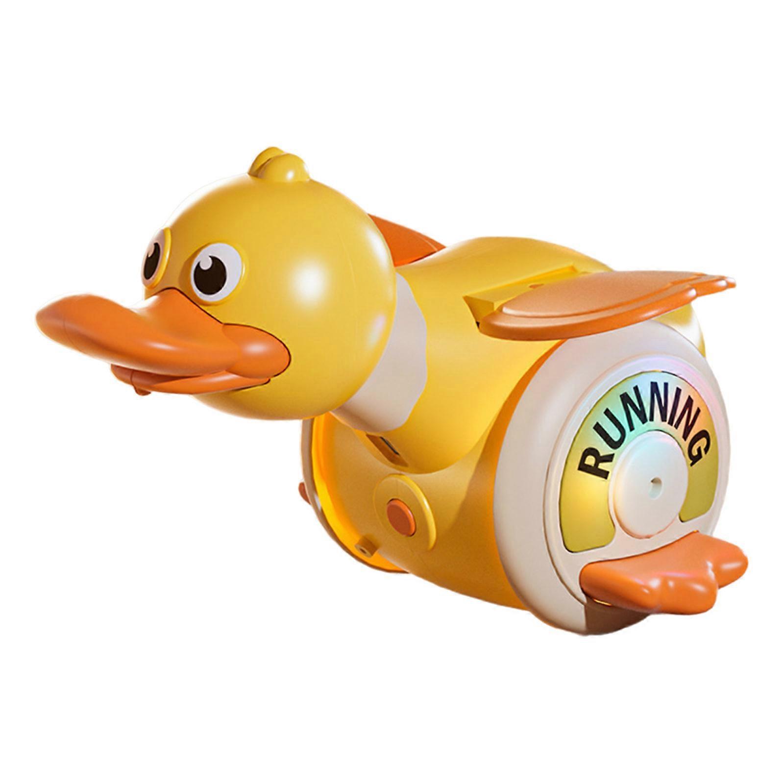 Electric Dancing Duck Baby Toy with Engaging Lights and Sounds Promoting Crawling and Motor Skill for Crawl Learning Yellow