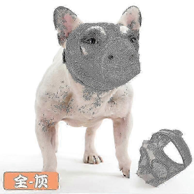 Short Snout Dog Muzzles,bulldog Muzzle Adjustable Breathable Mesh Dog Muzzle For Briting Chewing