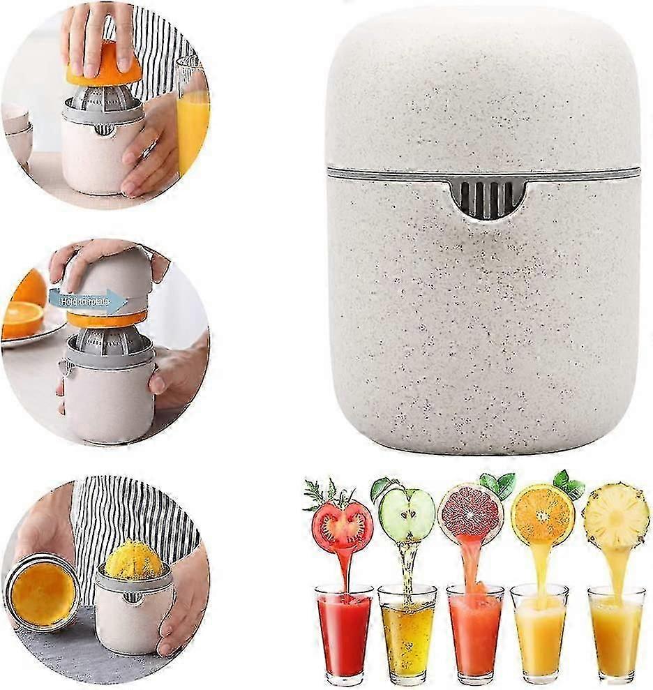 Manual Juicer Citrus Lemon Orange Hand Squeezer Hand Juicer Citrus Squeezer Manual Hand Juicer Lid Rotation Press Anti-slip Reamer With Strainer And C