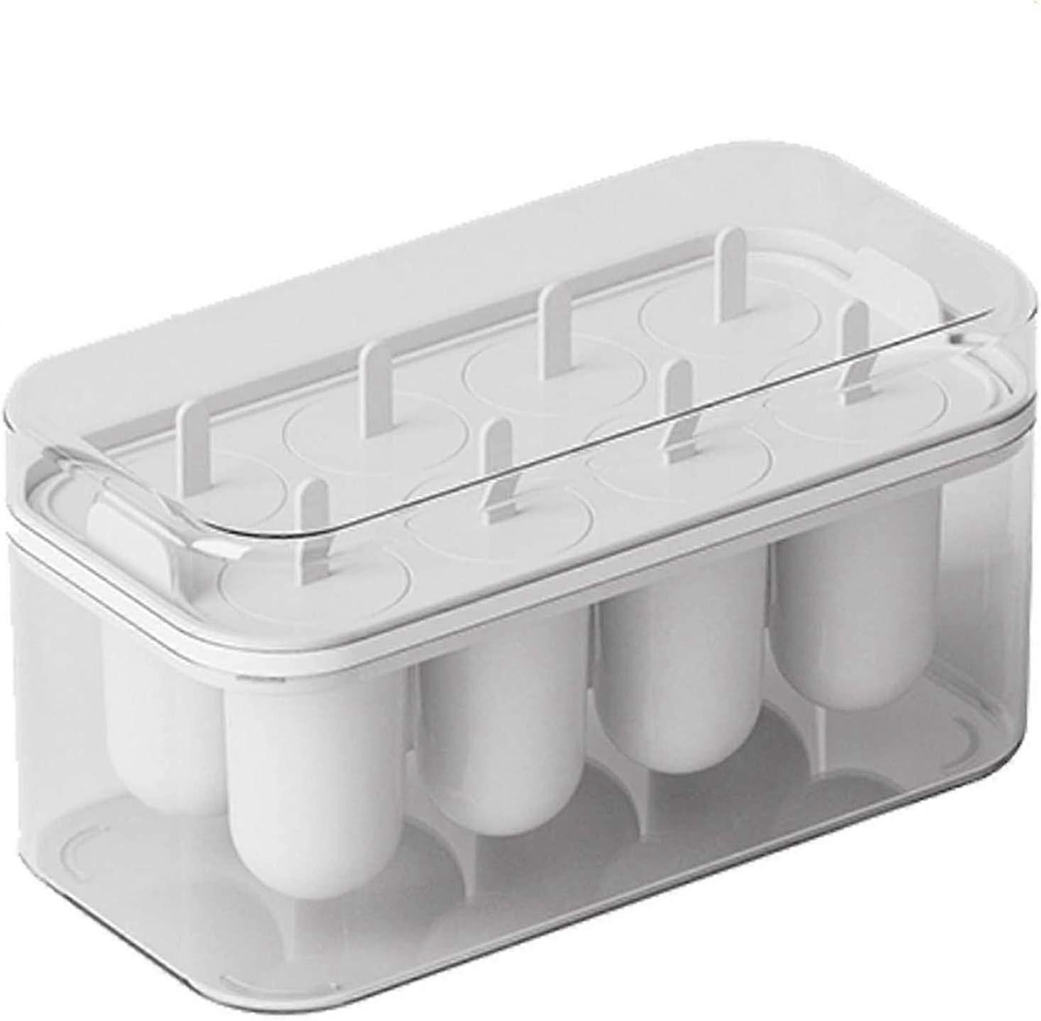 Popsicles Molds Sets 8 Ice Pop Makers Reusable Ice Cream Mold - Dishwasher Safe, Durable DIY Popsicles Tray Holders with Bin
