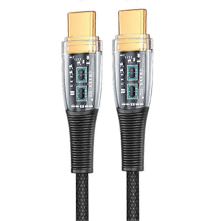 Mutural Li-CC009 1.2m 100W Transparent USB-C / Type-C to Type-C Charging Data Cable