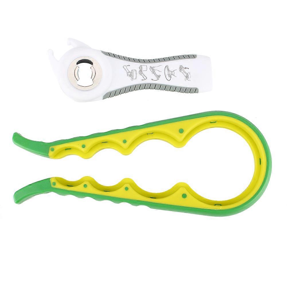 Multifunctional 5-in-1 Manual Bottle Opener and 4-in-1 Can Opener for Kitchen Use, Durable Stainless Steel Design