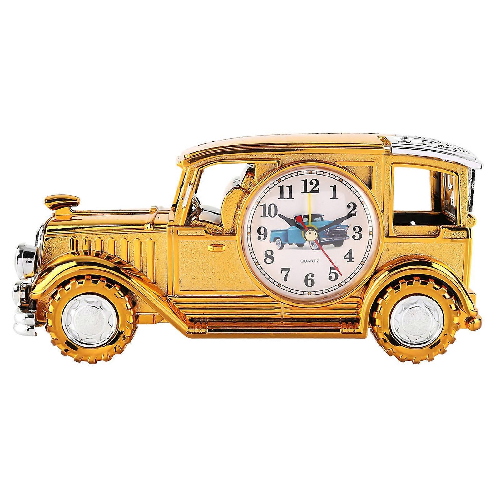 Multi Function Desk Alarm Clock Vintage Car Design 3-Inch Quartz Analog Retro Alarm Clock Gift for Car Lovers
