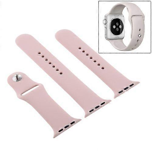 For Apple Watch Series 10 42mm / 9&8&7 41mm / SE 3&SE 2&6&SE&5&4 40mm / 3&2&1 38mm 3 in 1 Rubber Watch Band with Pin Buckle