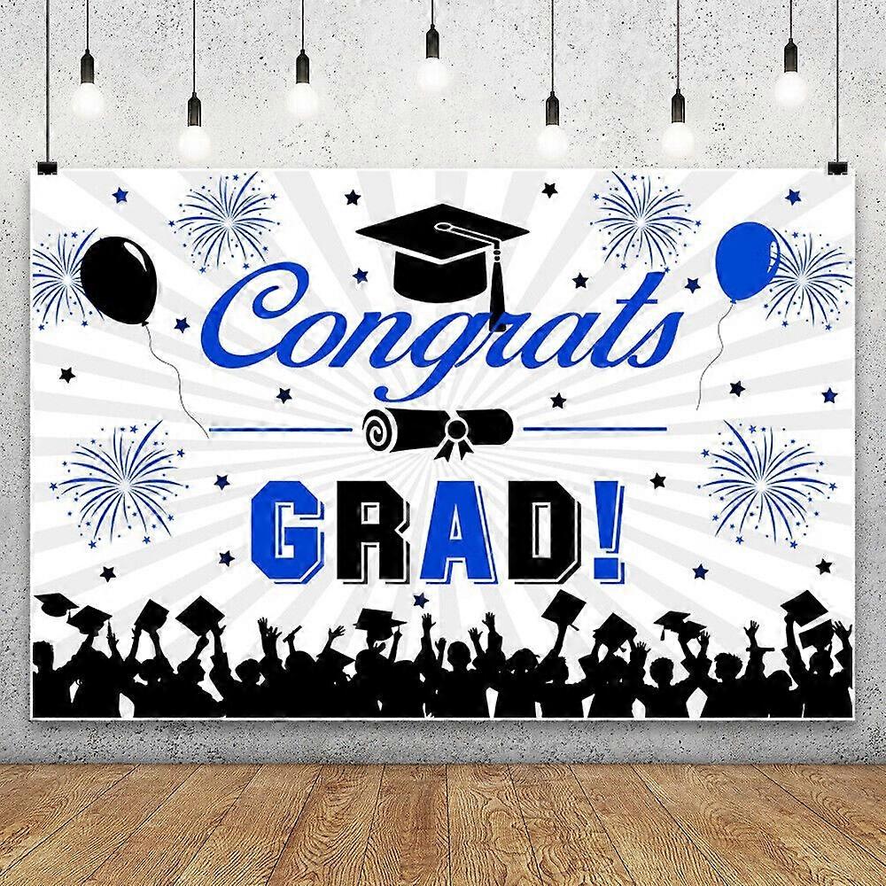 Graduation Congratulation Backdrop Banner Background Photo Props Decorations