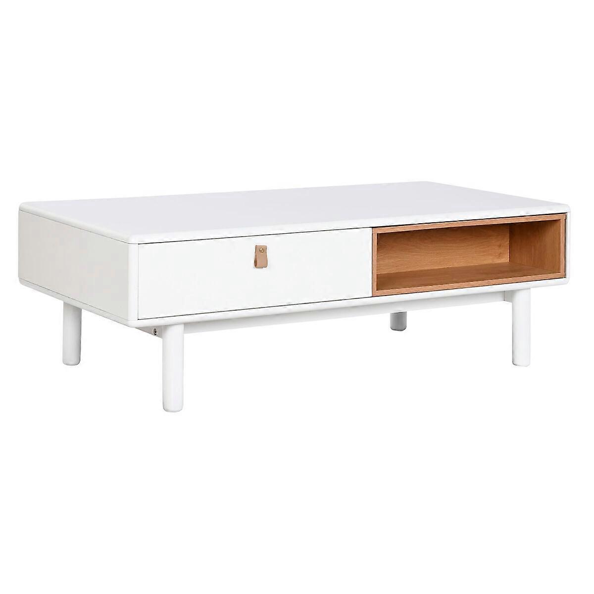中央桌 Home ESPRIT 白色 天然聚氨酯 MDF 木材 120 x 60 x 40 厘米
