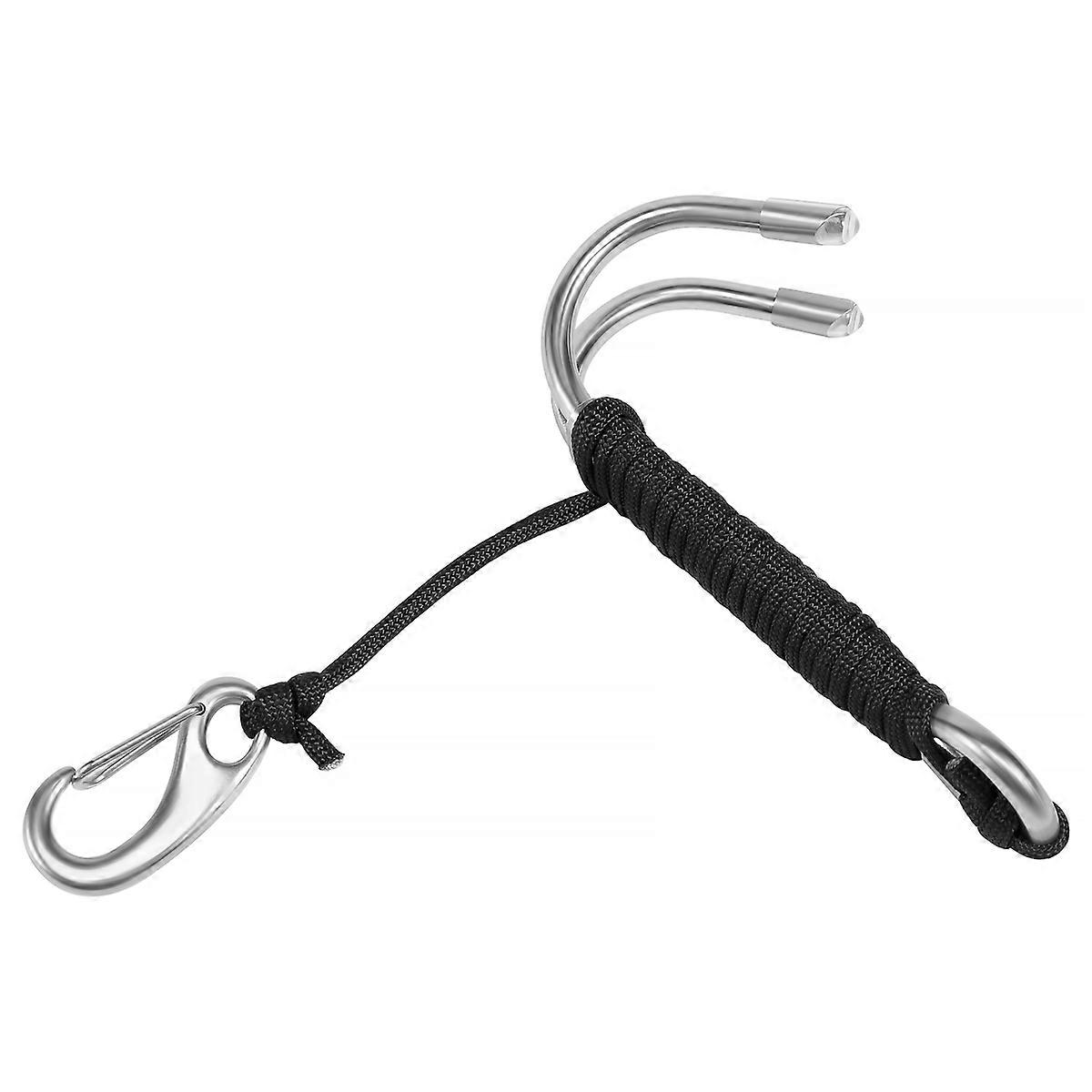  Scuba Diving Double Dual Reef Drift Hook,Black