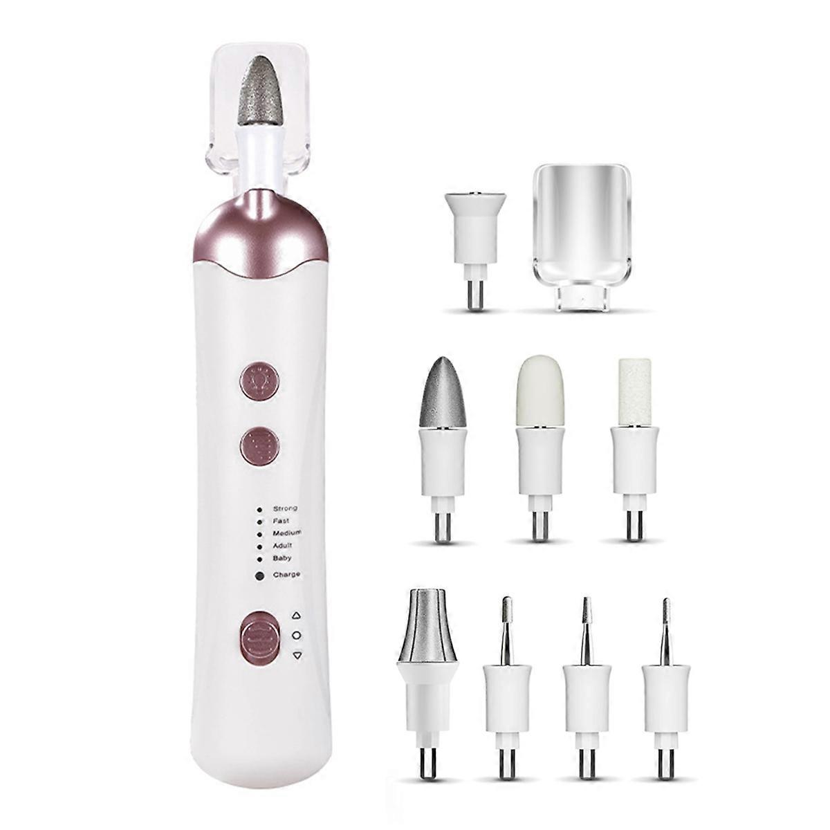 Electric Nail File Set Electric Manicure Tool Multi Function Silent Manicure Tool Cordless for Thick