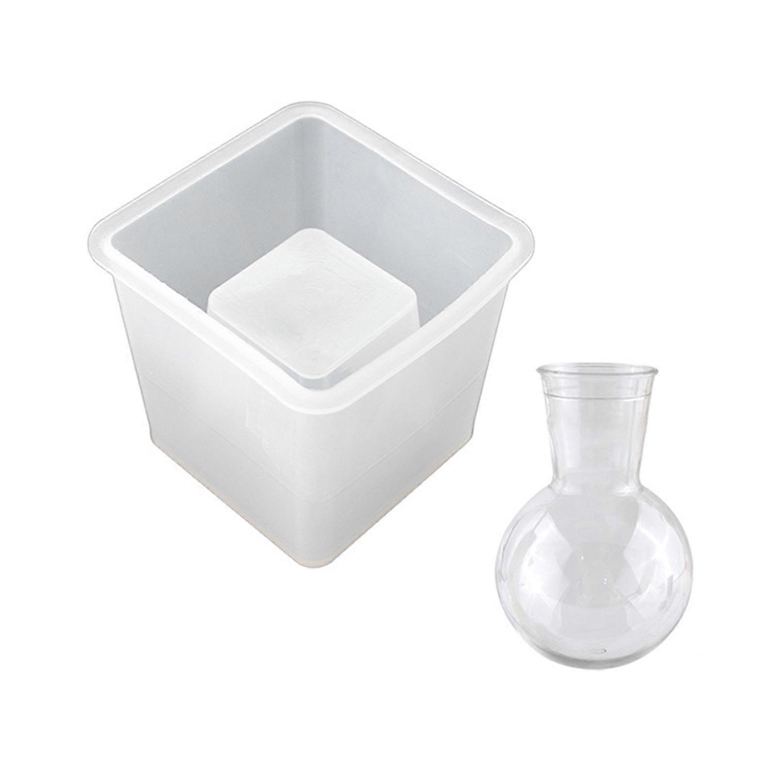 אגרטל סיליקון עובש הידרופוני עציץ אפוקסי תבניות ליציקת שרף עם עובש מחזיק תחתון למלאכת יד DIY עיצוב הבית