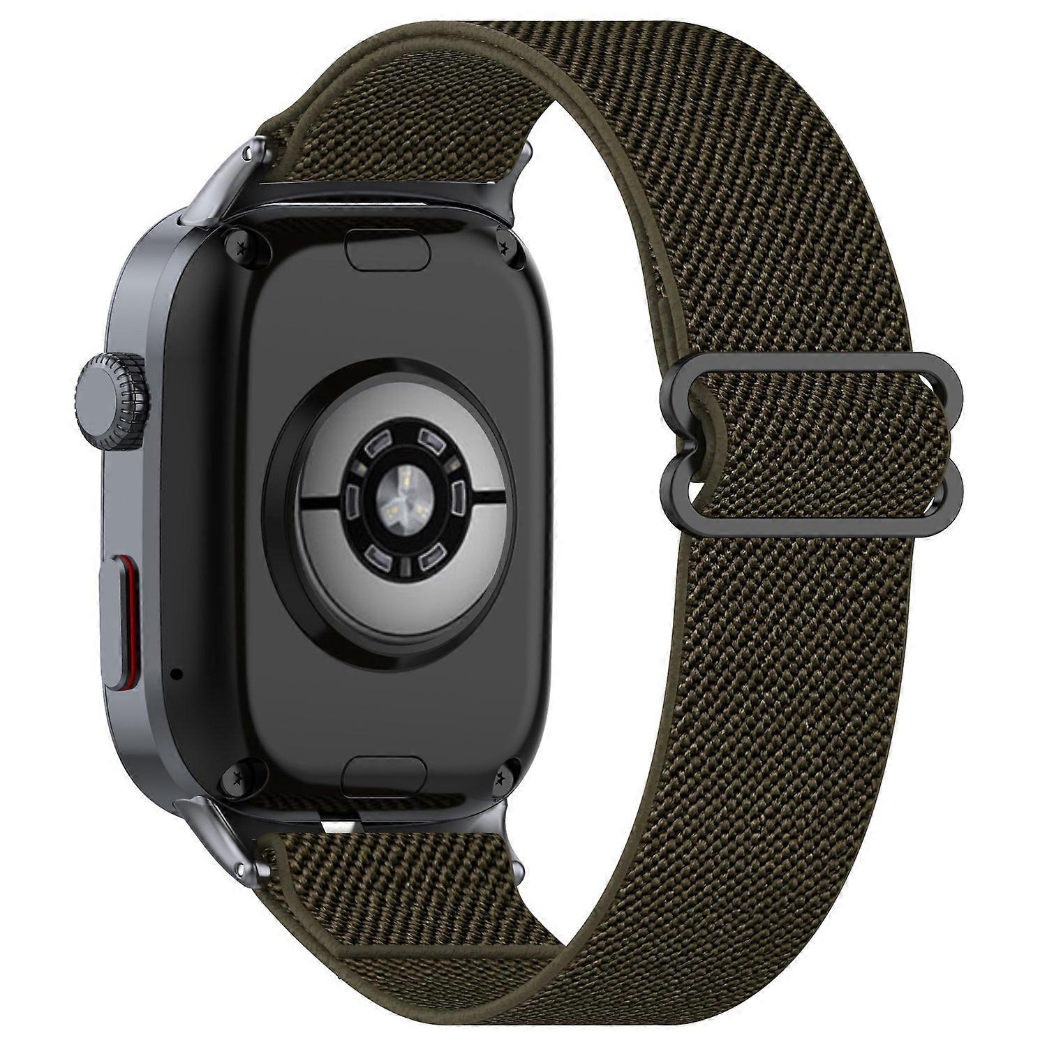 For Huawei Watch D2 Watch Band Nylon Braided Elastic Slide-Lock Clasp Breathable Strap - Army Green