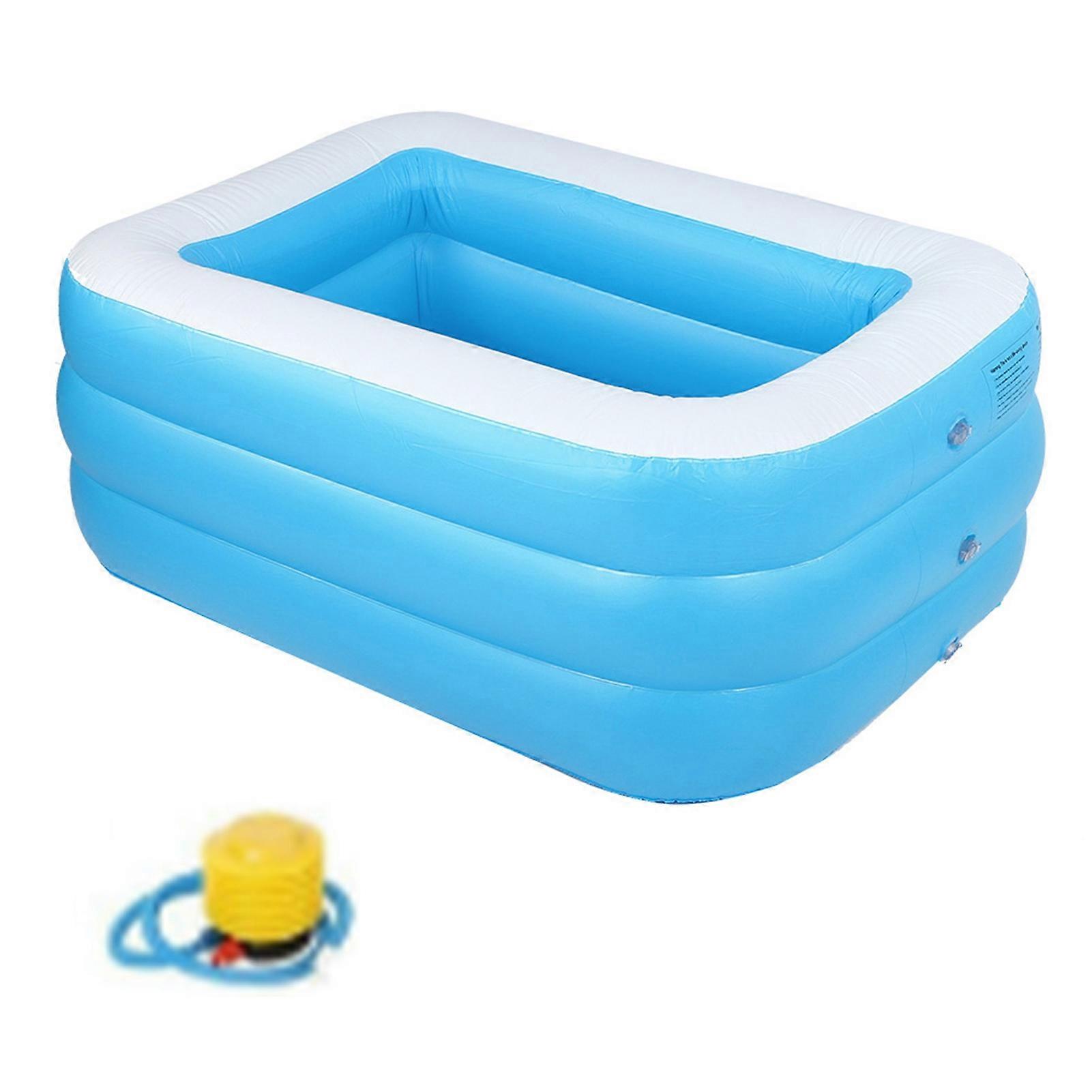 Kids Inflatable Pool Children's Home Use Paddling Pool Large Size Square Swimming Pool Bathing Tub