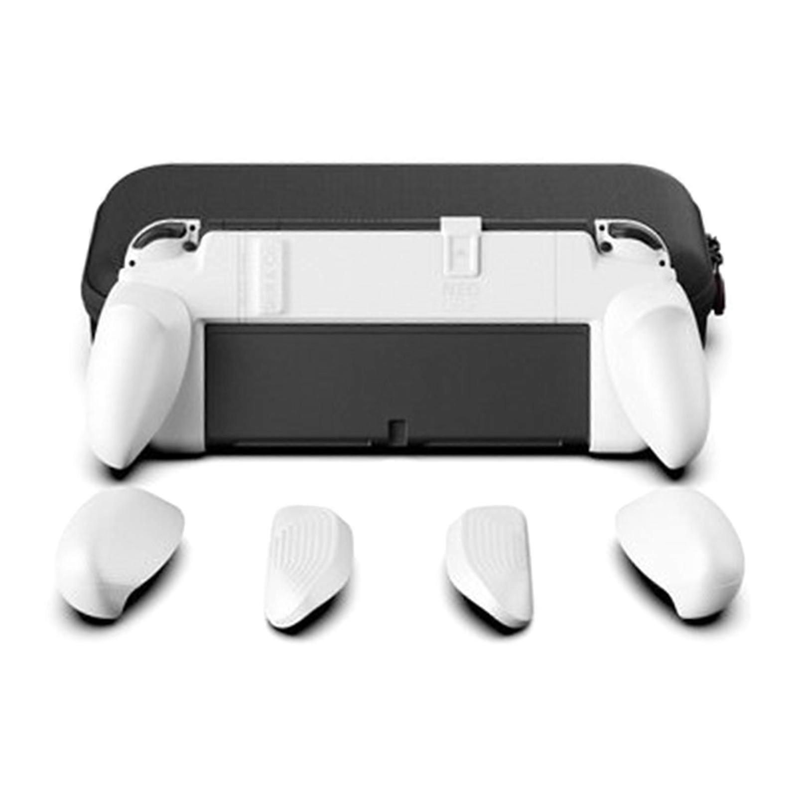 Protective Slim Case for OLED Ergonomic Grip Cover Dockable Hard Shell Quick Fixing Compatible for OLED Quality Silicone White