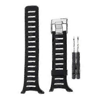Rubber Watch Strap for Suunto T1 T1c T3 T3c T3d T4c T4d Black