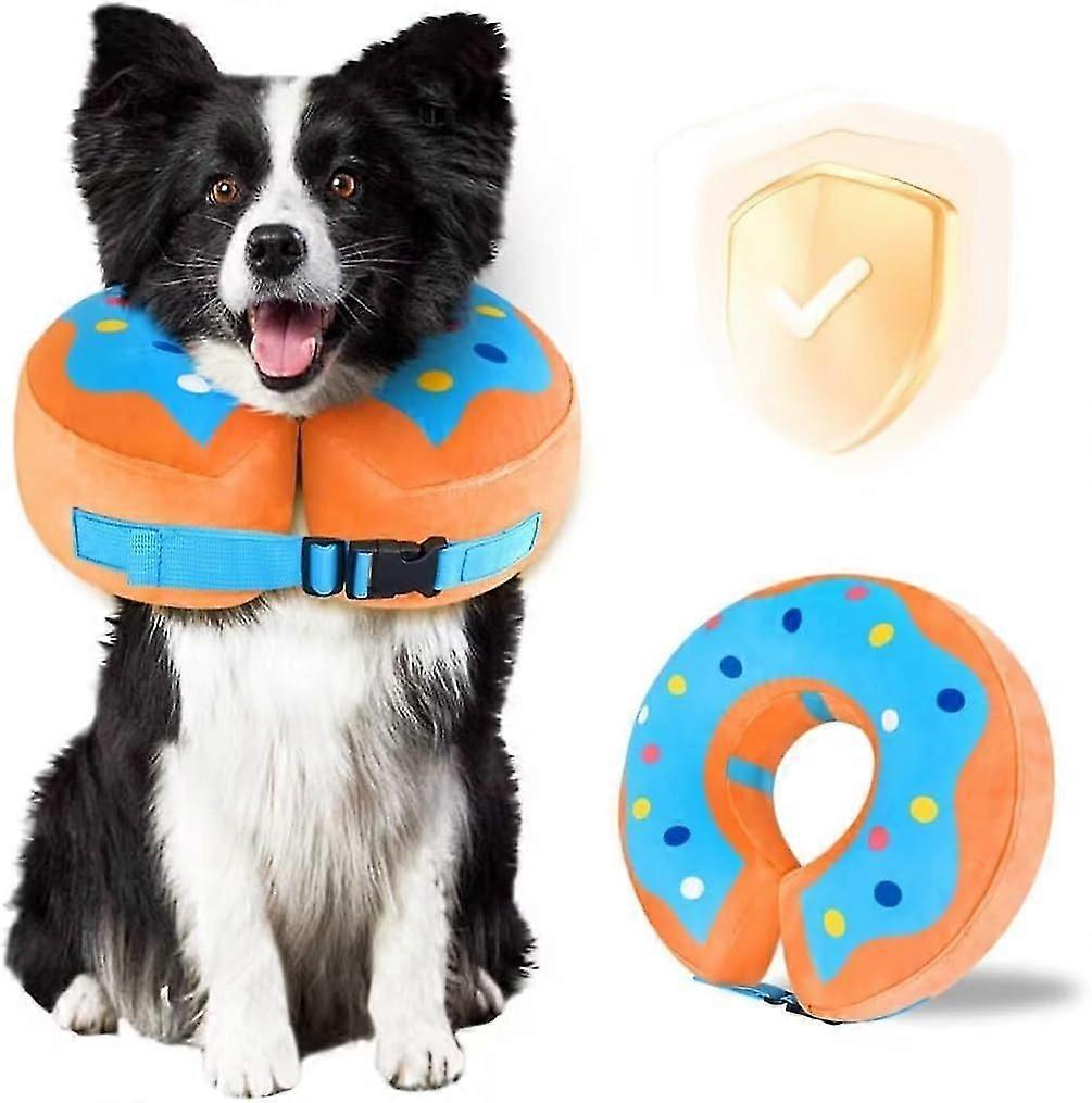 Dog Donut Cone Collar - Inflatable Dog Cone Recovery Adjustable Dog Donut Cone Collar For Dogs Dog Neck Donut Collar E Collar For Dogs Cats After Surg