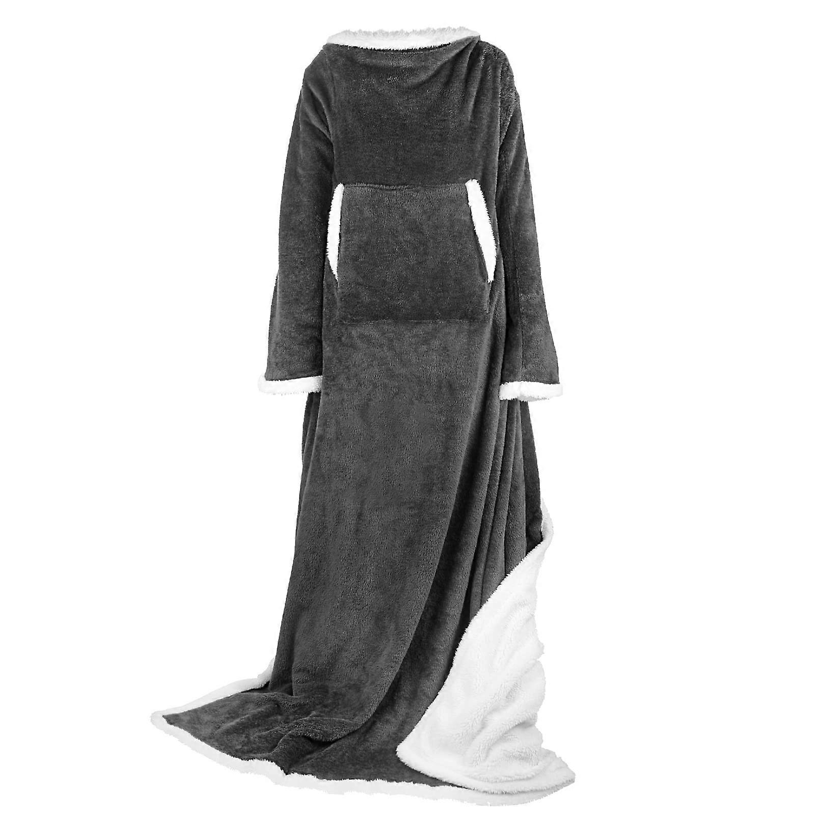 Plush Fleece Wearable Blanket for Couch Sofa