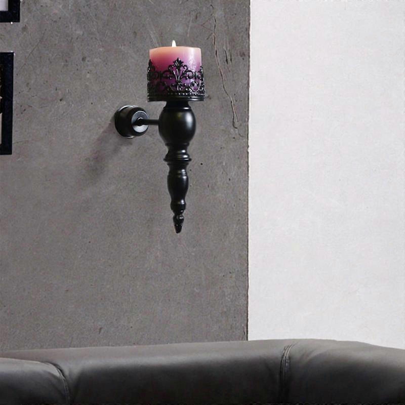 Candelabro De Pared De Hierro Para Salón Y Chimenea