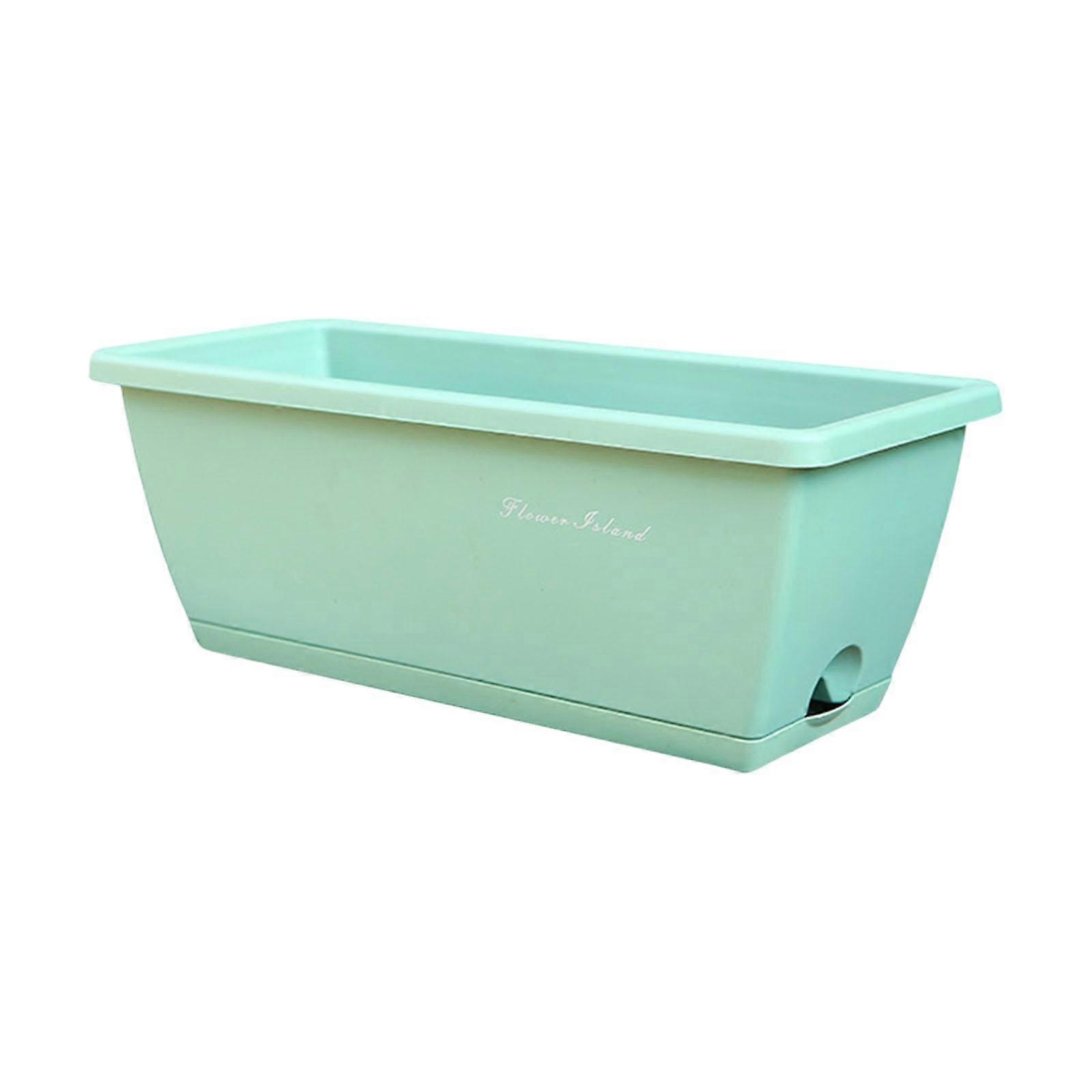 Window Box Planter Rectangular Flower Pot with Drainage Holes Vegetables Growing