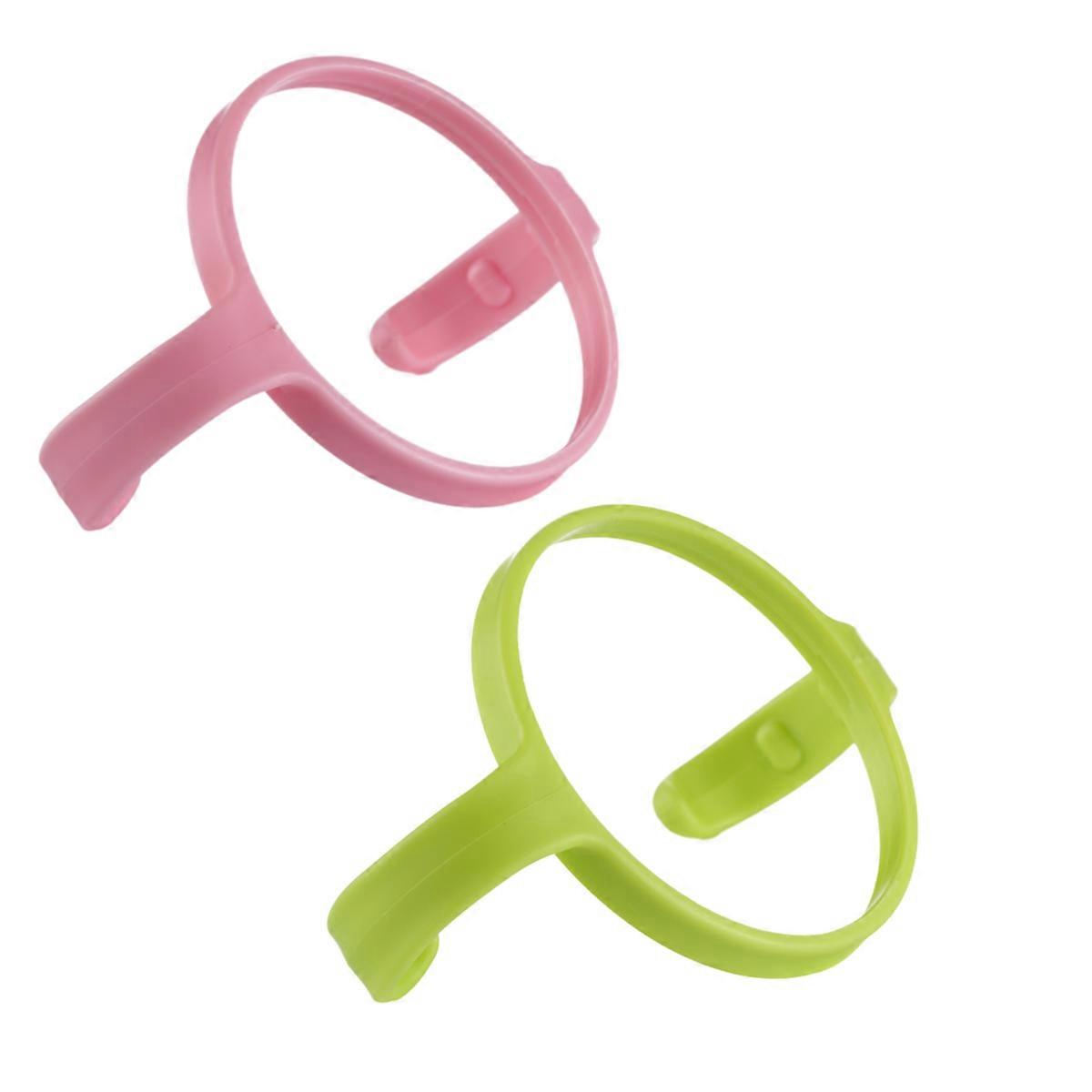 Comotomo Bottle Handles 2-Pack Soft, Safe & Colorful in Pink and Green