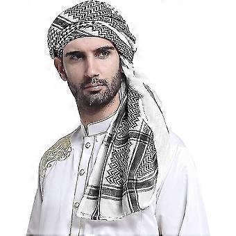 Arabische Shemagh Hoofddoek Mannen Moslim Midden-Oosten Tulband Cap Neck Wrap