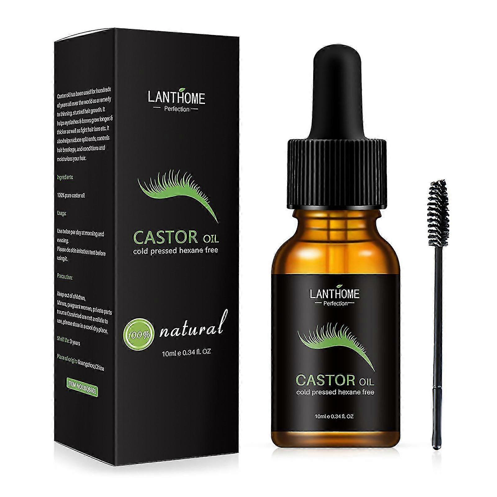 Φυσικό καστορέλαιο βλεφαρίδες φρύδι μαλλιά ανάπτυξη πετρελαίο παχύ και μακράς διαρκείας θρέψη