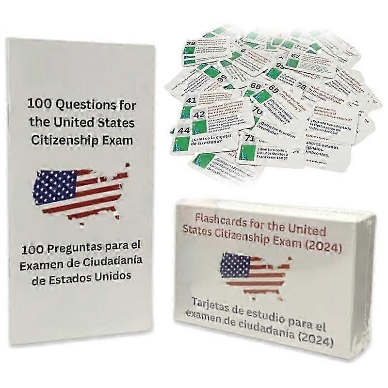 مجموعة التحرير والسرد لبطاقات فلاش اختبار التربية المدنية ، دليل دراسة التجنيس مع 100 سؤال وجواب في مجال التربية المدنية الأمريكية
