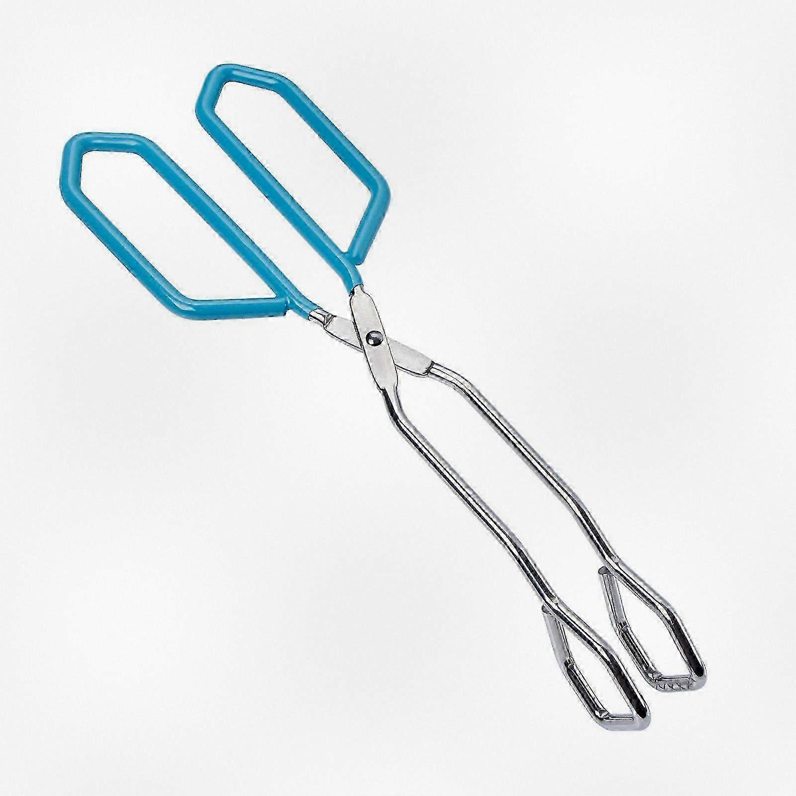 Stainless Steel Food Tongs with Wrap Handle, Angled Bread Clamp Ideal for BBQ Cooking and Serving