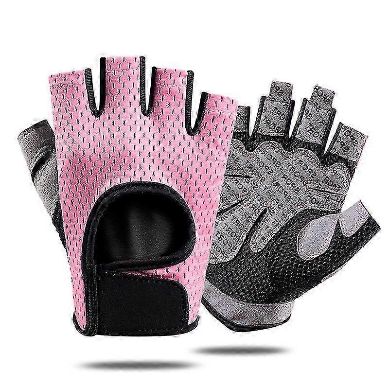 Exercise Gloves Workout Half Finger for Weightlifting, Gym Training (M)