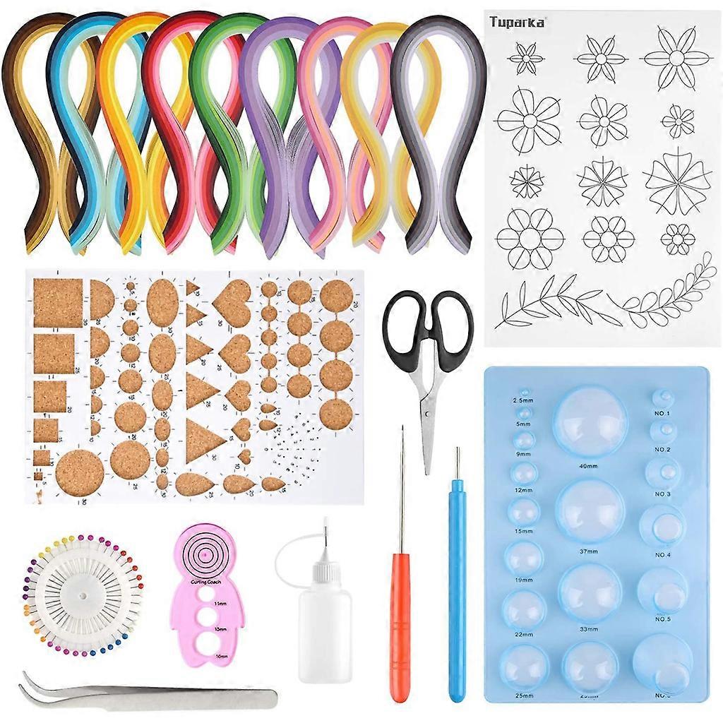 DIY Paper Quilling Handmade Tools Set Template Tweezer Pins Slotted Tool Kit Paper Card Crafts Decorating Tools Artwork