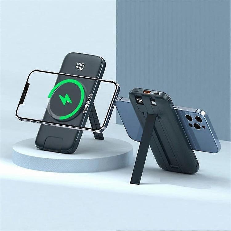 CYKE P3 20000mAh Power Bank Digital Display Built-in 4 Cables Magnetic Phone Wireless Charger