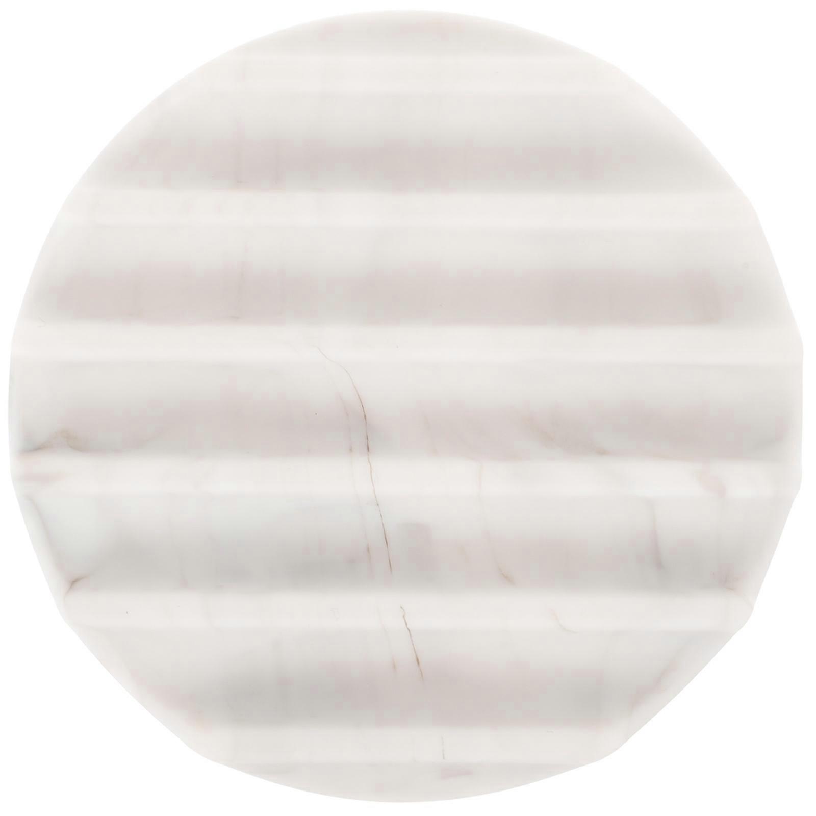 Round Silicone Soap Dish with Drainage Holder for Bar Soap Storage – Lightweight Marble Effect Tray for Bathroom, Shower and Kitchen Use