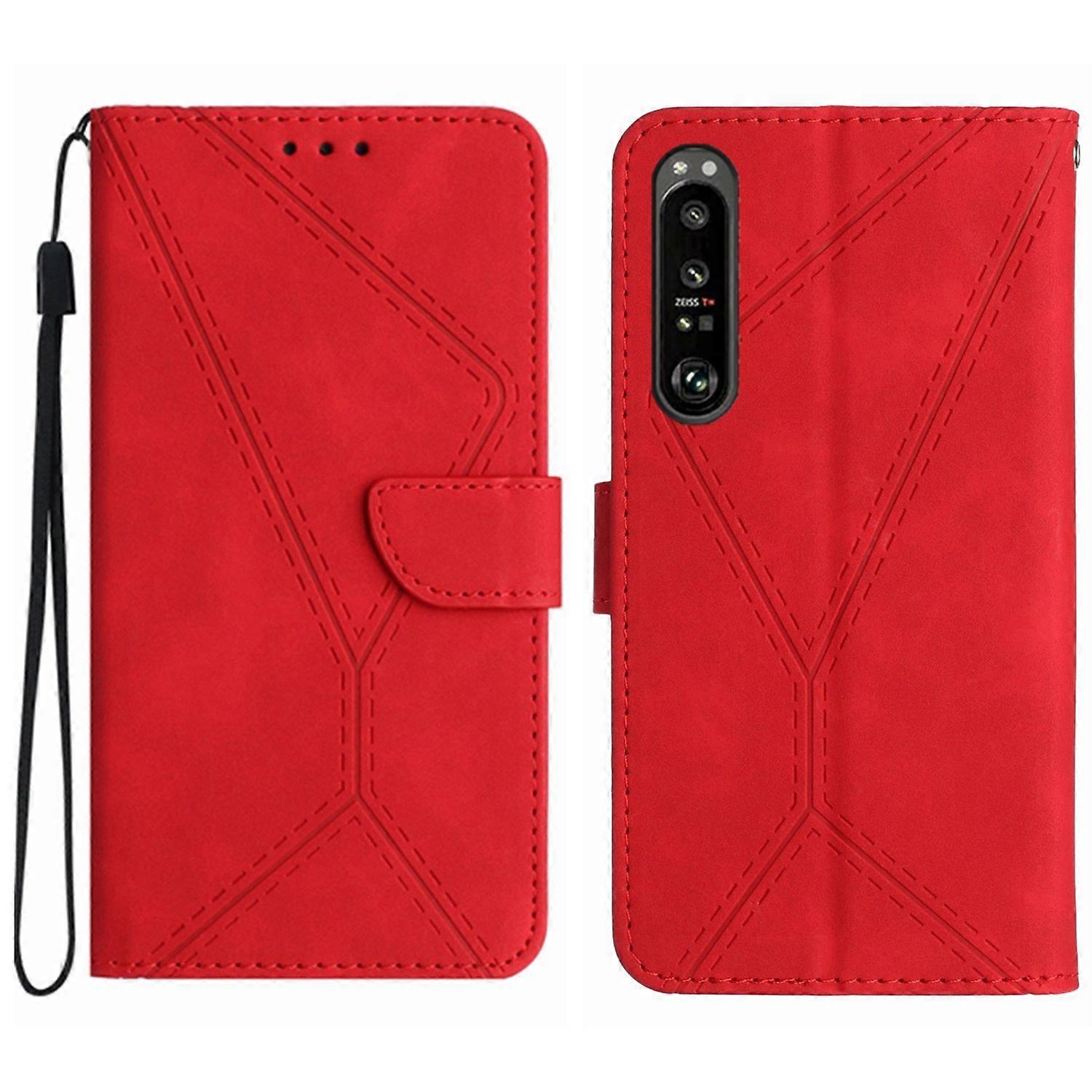 Stitching Embossed Leather Phone Case