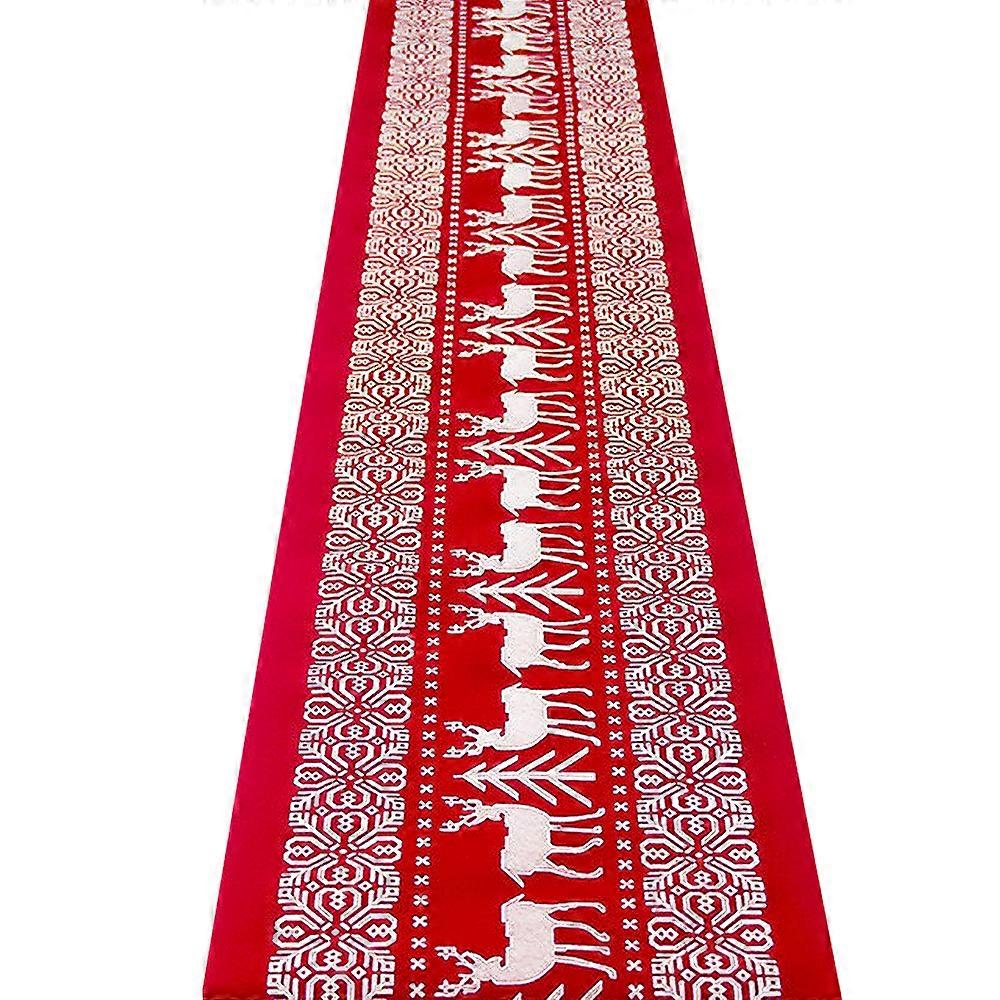 Linen Christmas Table Runner (270*28Cm) Rectangular Tablecloth With Print
