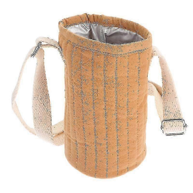 15.5X8.5x8.5cm 黄色玻璃杯水杯斜挎袋单肩水袋水杯袋 Fo