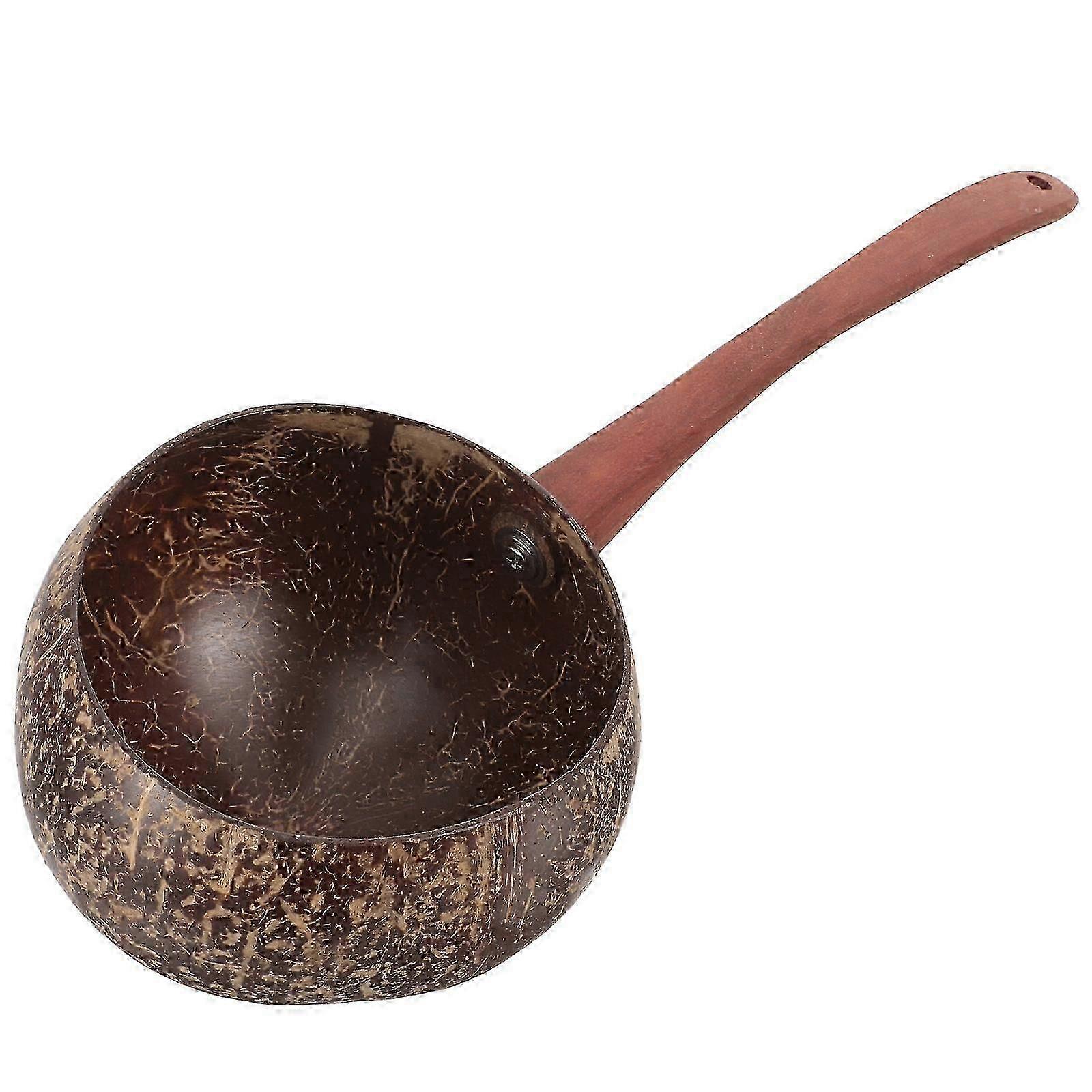 Natural Coconut Shell Water Ladle - 32x10x8cm Kitchen Spoon