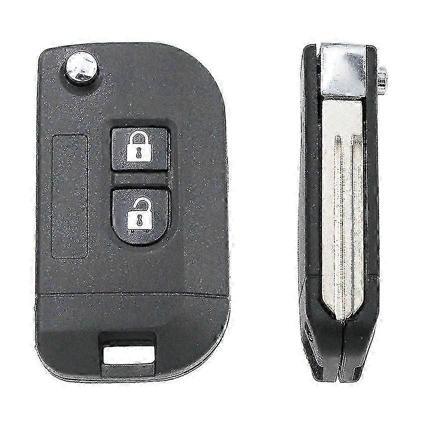 Foldable 2-Button Car Key Remote Fob Shell for Nissan X-Trail Vehicle