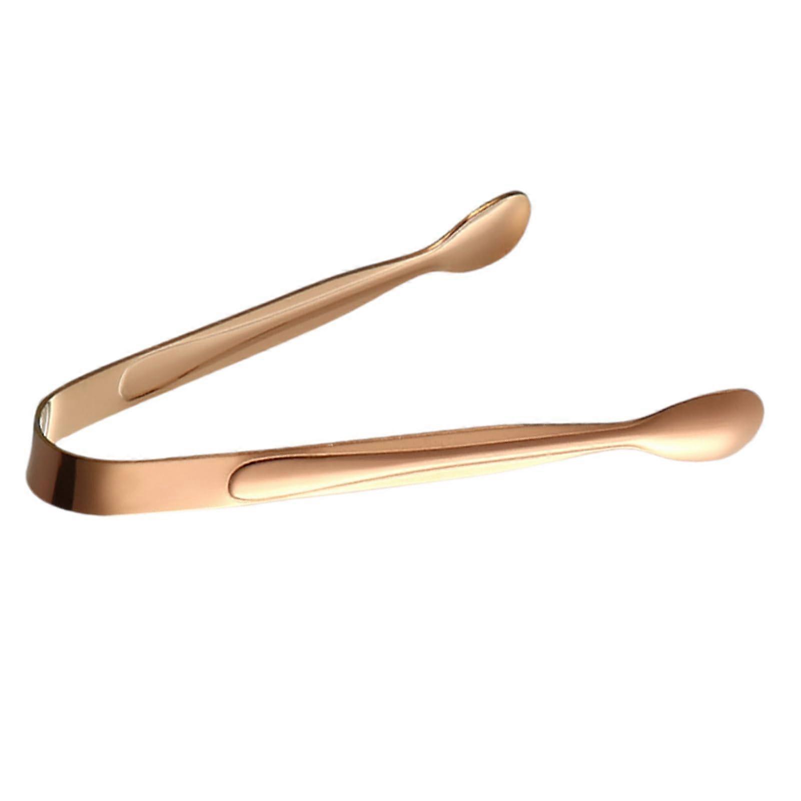 Small Serving Tongs For Food, Ice Bucket Tongs, Sugar Tongs, Food-Grade Stainless Steel, Bar Tongs, Pi Rose Gold