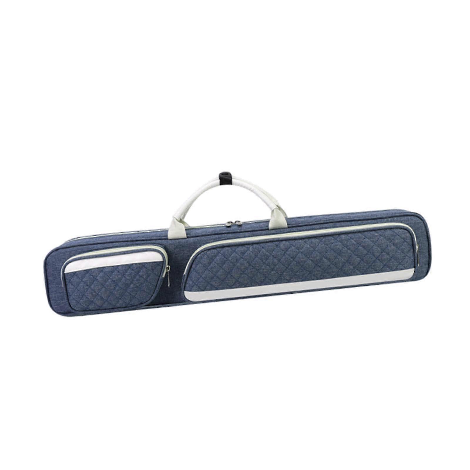 Pool Stick Case 7 Hole 1/2 Snooker Pool Cue Bag Billiard Case Protective Bag Carrier Compact Pole Storage Bag blue Ref: 8674