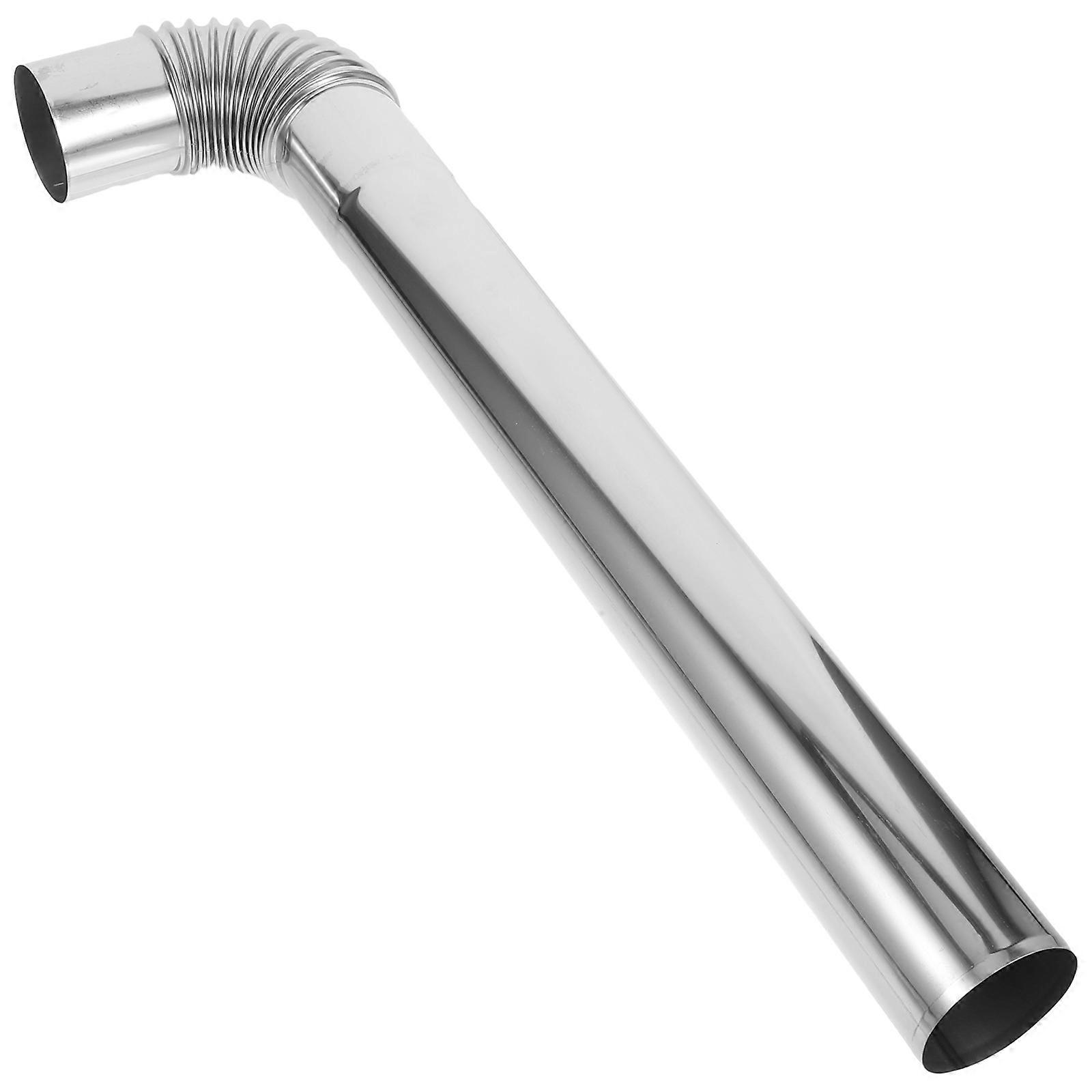 Flexible Stainless Steel Chimney Flue Set with Elbow for Stove, Durable & Easy to Clean, Ideal for Kitchen, Bathroom, and Dryer Rooms
