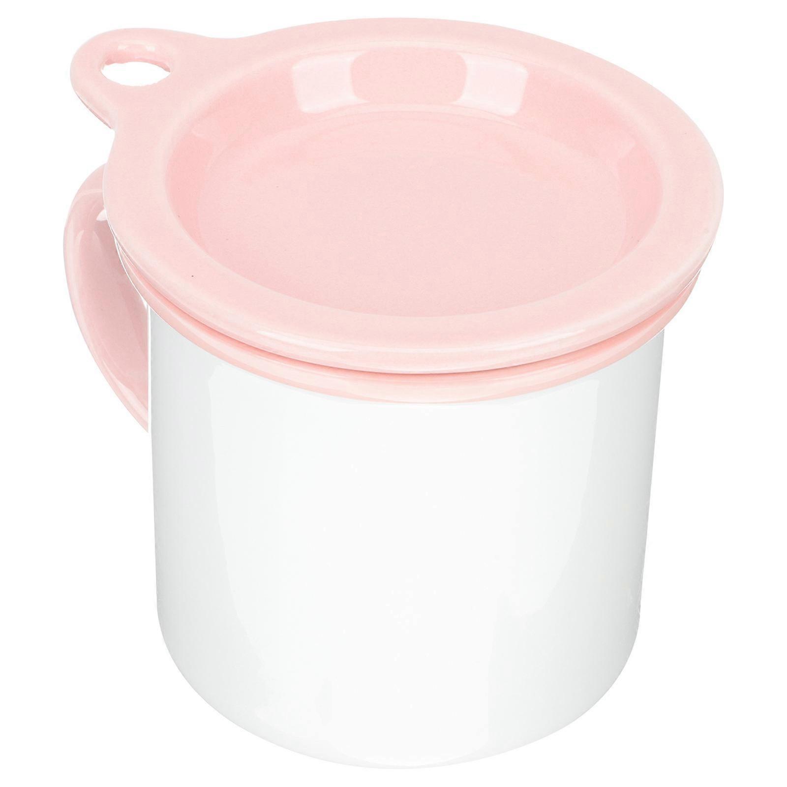 Vintage Ceramic Mug with Lid – Faux Enamel Design for Couples, Perfect for Tea, Birthdays, and Festivals – Unique Style