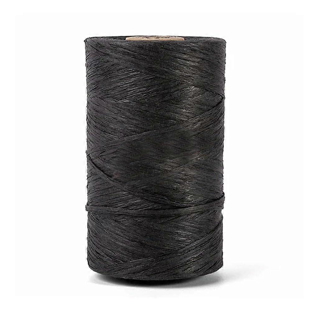 300 Metres Raffia Knitting Yarn Craft Ribbon for Paper Packaging, DIY Decoration, Weaving String, Silver Color