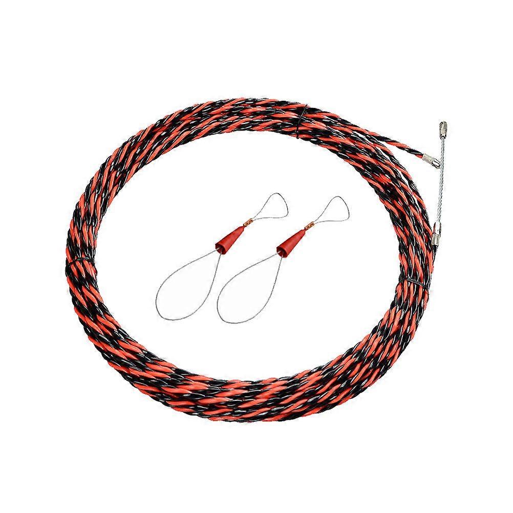 Cable Wire Threading Tool Electrical Wiring Aid Strong Recovery Performance Metal Plastic 20m 2 Pc Tool